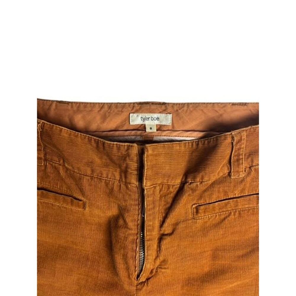 TYLER BOE CASUAL RUST ORANGE CORDUROY WIDE LEG PANTS WOMEN'S SIZE 8 - Picture 4 of 7